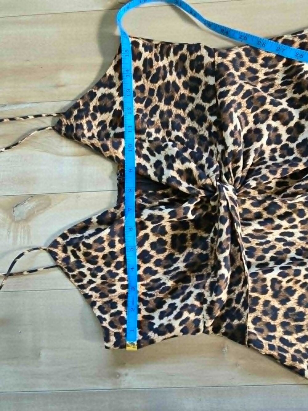 ZARA Leopard Print Satin Wide Leg Jumpsuit Size Medium Animal Print Cami Romper - Picture 6 of 13